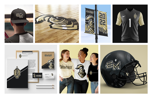 Photos of various use of Knights logo